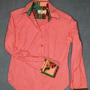 Andrea Becker Gingham Blouse